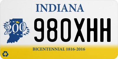 IN license plate 980XHH