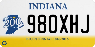IN license plate 980XHJ