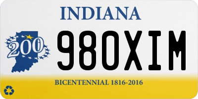 IN license plate 980XIM