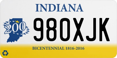 IN license plate 980XJK