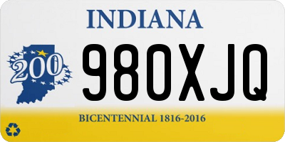 IN license plate 980XJQ