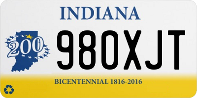 IN license plate 980XJT