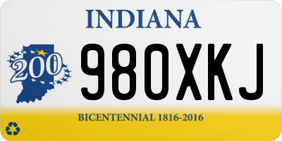 IN license plate 980XKJ