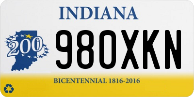 IN license plate 980XKN