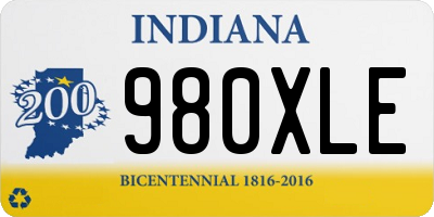 IN license plate 980XLE