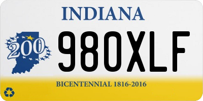 IN license plate 980XLF