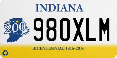 IN license plate 980XLM