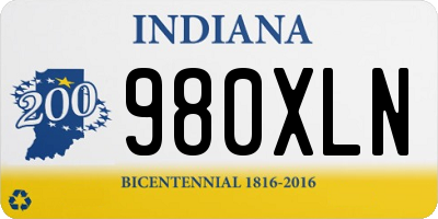 IN license plate 980XLN