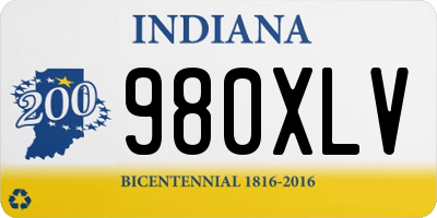 IN license plate 980XLV