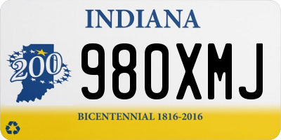 IN license plate 980XMJ