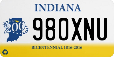 IN license plate 980XNU