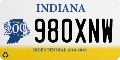 IN license plate 980XNW