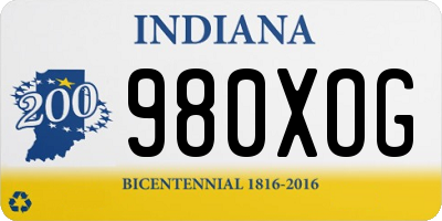 IN license plate 980XOG