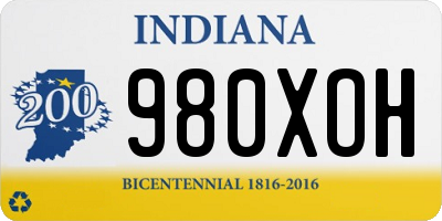 IN license plate 980XOH