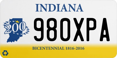 IN license plate 980XPA
