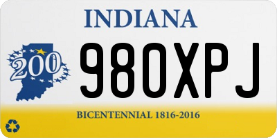 IN license plate 980XPJ