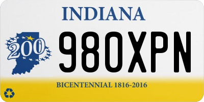 IN license plate 980XPN