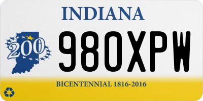 IN license plate 980XPW