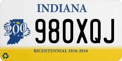IN license plate 980XQJ