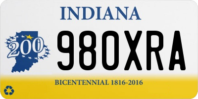 IN license plate 980XRA