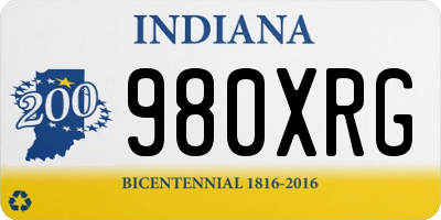 IN license plate 980XRG