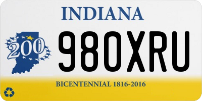 IN license plate 980XRU