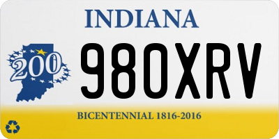 IN license plate 980XRV