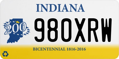 IN license plate 980XRW
