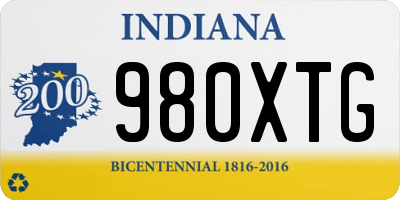 IN license plate 980XTG
