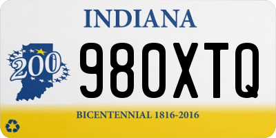 IN license plate 980XTQ
