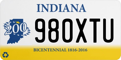 IN license plate 980XTU
