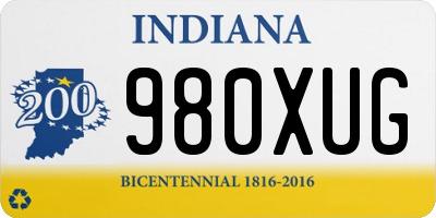 IN license plate 980XUG