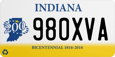 IN license plate 980XVA
