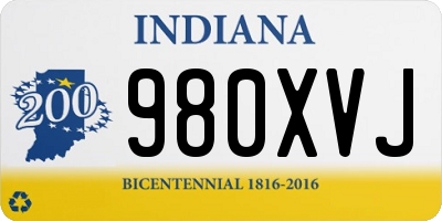 IN license plate 980XVJ