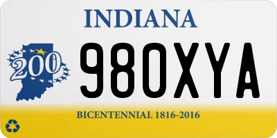 IN license plate 980XYA