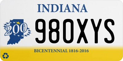 IN license plate 980XYS