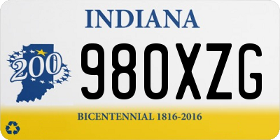 IN license plate 980XZG