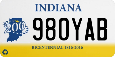 IN license plate 980YAB