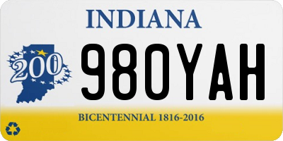 IN license plate 980YAH