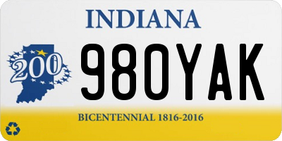 IN license plate 980YAK