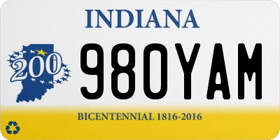 IN license plate 980YAM