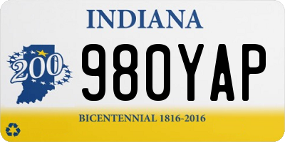IN license plate 980YAP