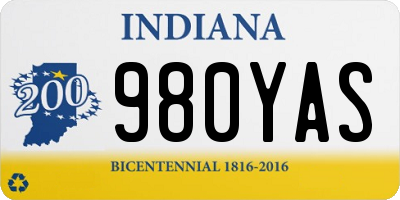 IN license plate 980YAS