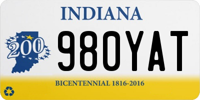 IN license plate 980YAT