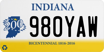 IN license plate 980YAW