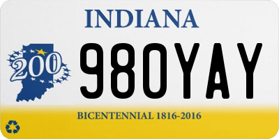 IN license plate 980YAY