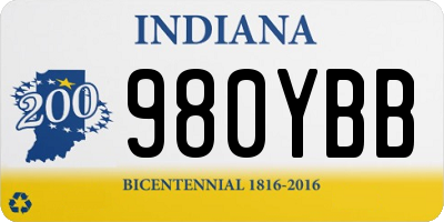 IN license plate 980YBB