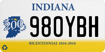 IN license plate 980YBH