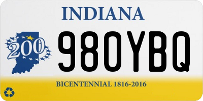 IN license plate 980YBQ