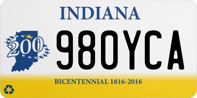 IN license plate 980YCA